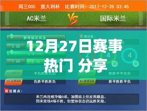 12月27日赛事热门分享，不容错过的精彩对决