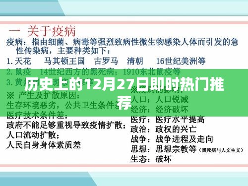 历史上的大事件，12月27日即时热门推荐