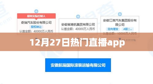 根据您的内容，为您生成以下符合百度收录标准的标题，，12月27日直播热潮，热门直播app一览，符合字数要求，同时能够准确概括内容，适合用于百度收录。