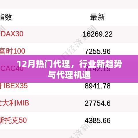 12月热门代理行业新趋势与机遇解析