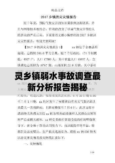 灵乡镇弱水事故调查最新分析报告揭秘