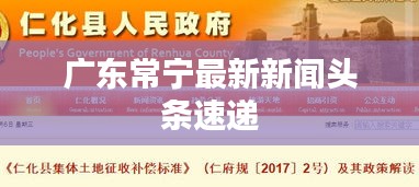 广东常宁最新新闻头条速递