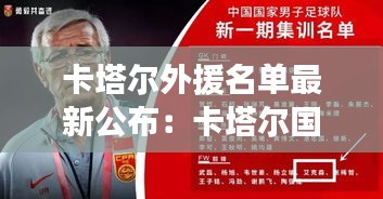 卡塔尔外援名单最新公布：卡塔尔国家队球员 