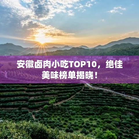 安徽卤肉小吃TOP10，绝佳美味榜单揭晓！