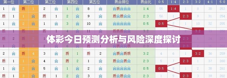 体彩今日预测分析与风险深度探讨