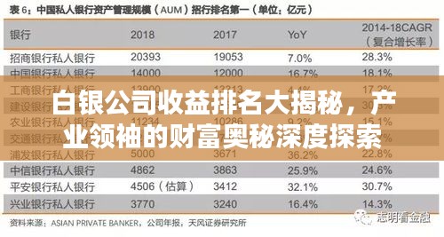 白银公司收益排名大揭秘，产业领袖的财富奥秘深度探索