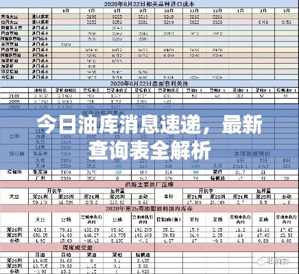 今日油库消息速递，最新查询表全解析