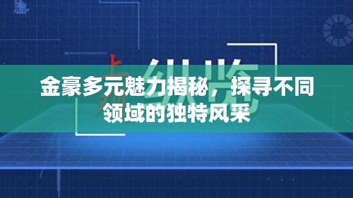 金豪多元魅力揭秘，探寻不同领域的独特风采