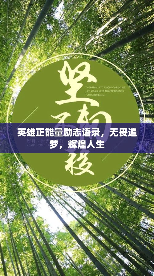英雄正能量励志语录，无畏追梦，辉煌人生
