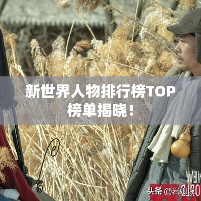 新世界人物排行榜TOP榜单揭晓！