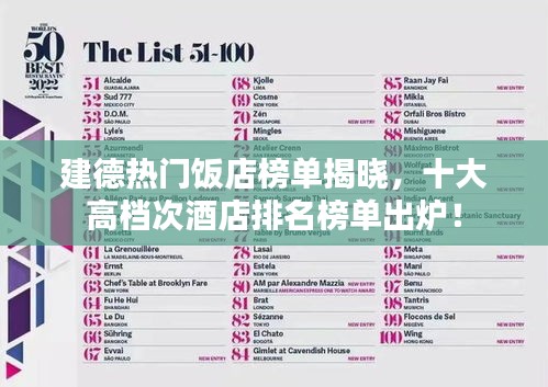 建德热门饭店榜单揭晓，十大高档次酒店排名榜单出炉！