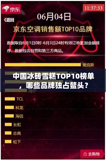 中国冰砖雪糕TOP10榜单，哪些品牌独占鳌头？